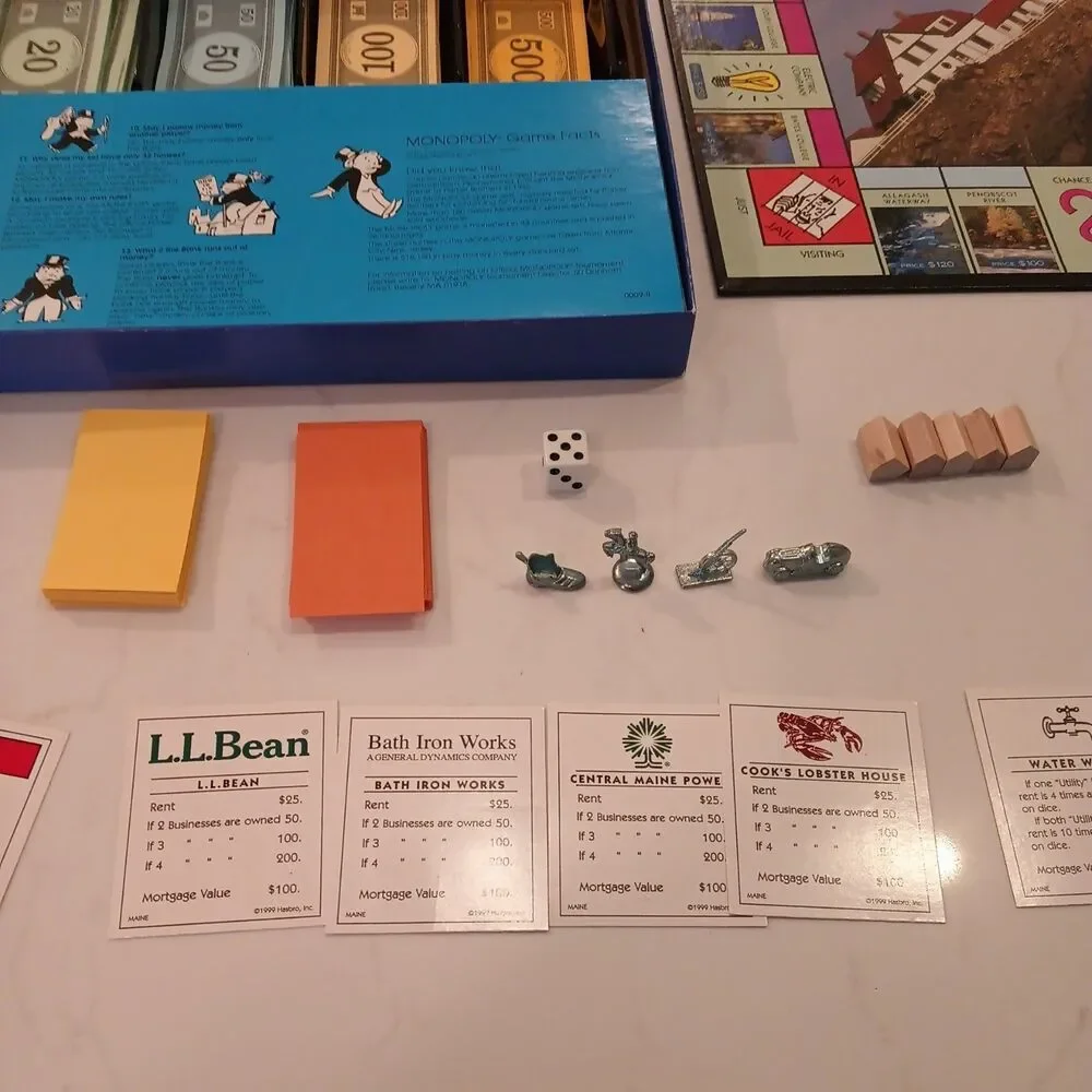 Monopoly Board Game Maine Edition Vintage 1999 USAopoly